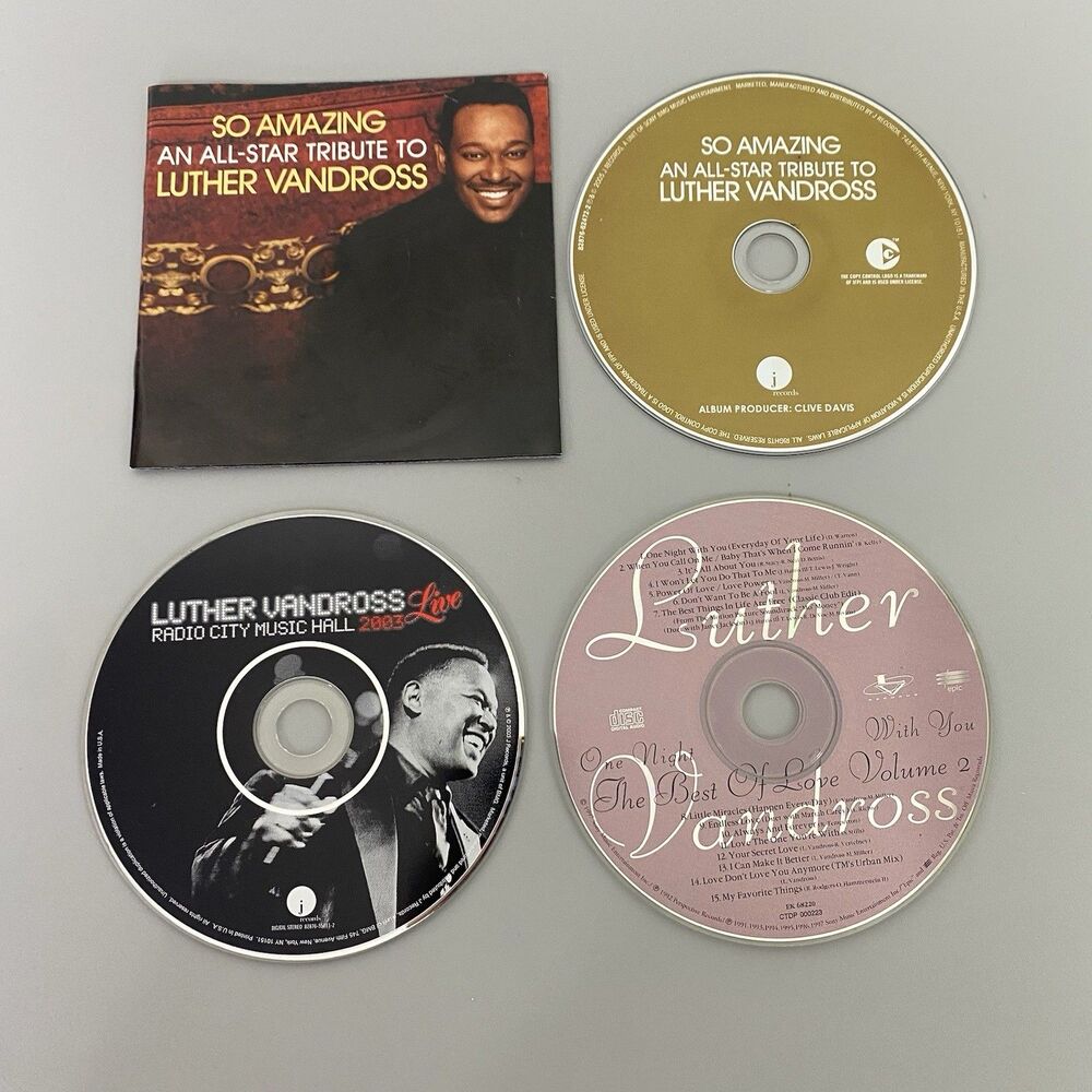 Luther Vandross CD Lot Tribute Live Radio City Best Of Love Vol 2 R&B Soul